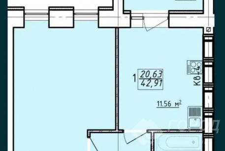 Продам 1-кімнатну квартиру в новобудові, Гагарина проспект, Проспект Гагарина метро, Код: 807430/1