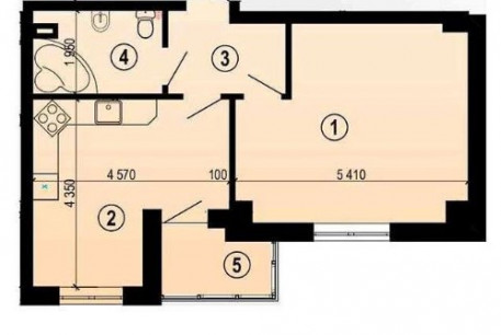 Продам 1-кімнатну квартиру в новобудові, Северная Салтовка, Меридиан ЖК, Код: 807661/4