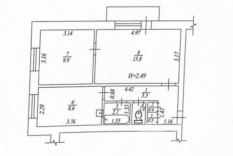 Продам 2-х кімнатну квартиру, Новые дома, Код: 807800/9