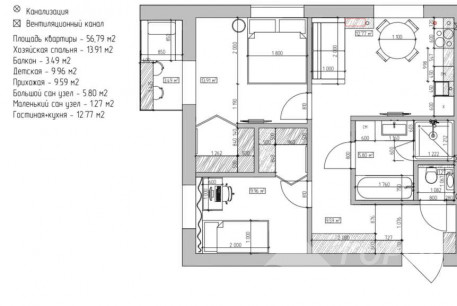 Продам 2-х кімнатну квартиру в новобудові, Центральный рынок, Центральный Рынок метро, Код: 808150/1