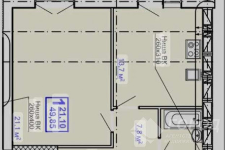 Продам 1-кімнатну квартиру в новобудові, Центральный рынок, Центральный Рынок метро, Код: 808397/1