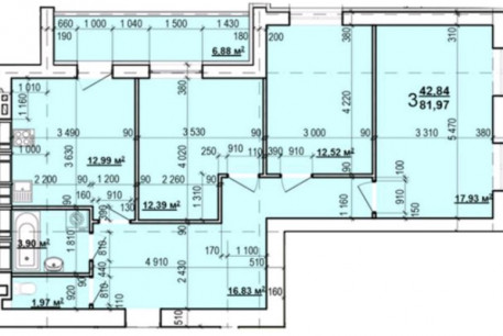 Продам 3-х кімнатну квартиру в новобудові, ХТЗ, Код: 811211/1