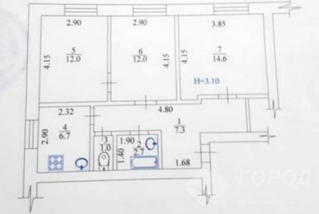Продам 3-х кімнатну квартиру, Гагарина проспект, Код: 811354/8