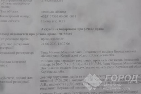 Продам участок, Харьковский р-н, Заики (Харьковская область), Код: 811724/1