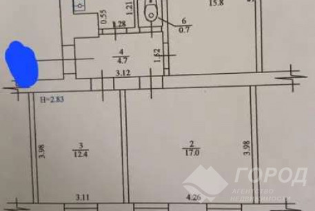 Продам 3-х кімнатну квартиру, Гагарина проспект, Код: 811768/1