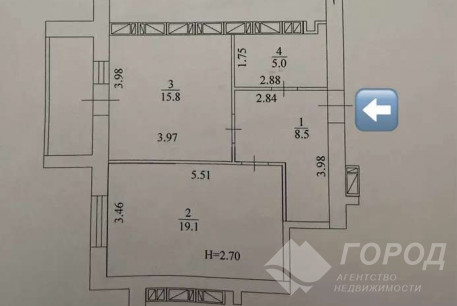 Продам 1-кімнатну квартиру в новобудові, Центральный рынок, Код: 813883/1