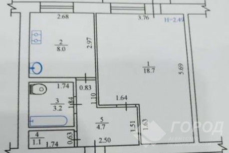 Продам 1-кімнатну квартиру, Пятихатки, Код: 814990/1