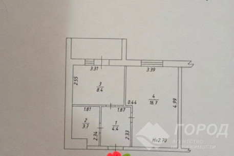 Продам 1-кімнатну квартиру, , Код: 816493/1